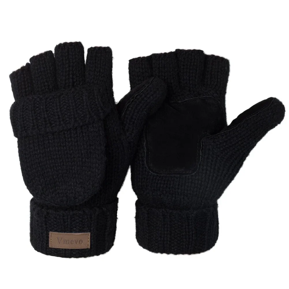 ViGrace Women's Convertible Fingerless Knit Wool Mittens - NWOT